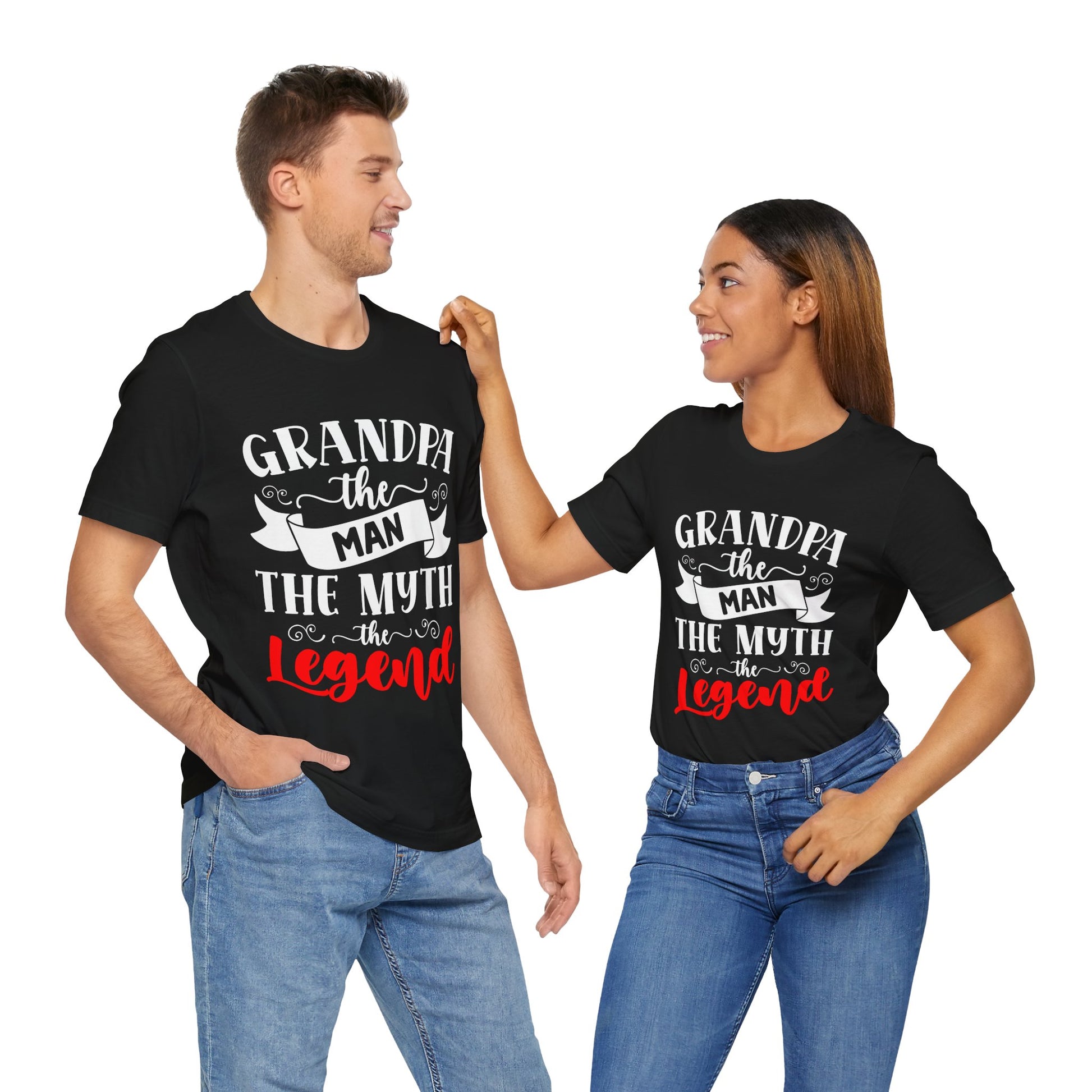 Grandpa The Man The Myth The Legend Tee - Unisex Jersey Short Sleeve T-Shirt for Father's Day & Gifts - Modern District