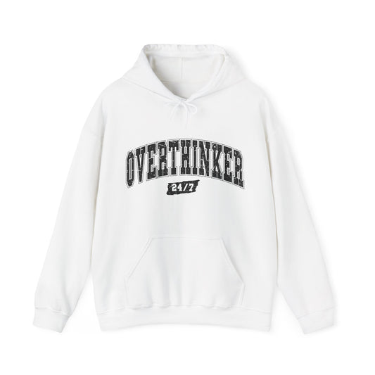 Unisex Heavy Blend™ Hooded Sweatshirt - Overthinker 24/7 & Pancakes and Panic Attacks Design