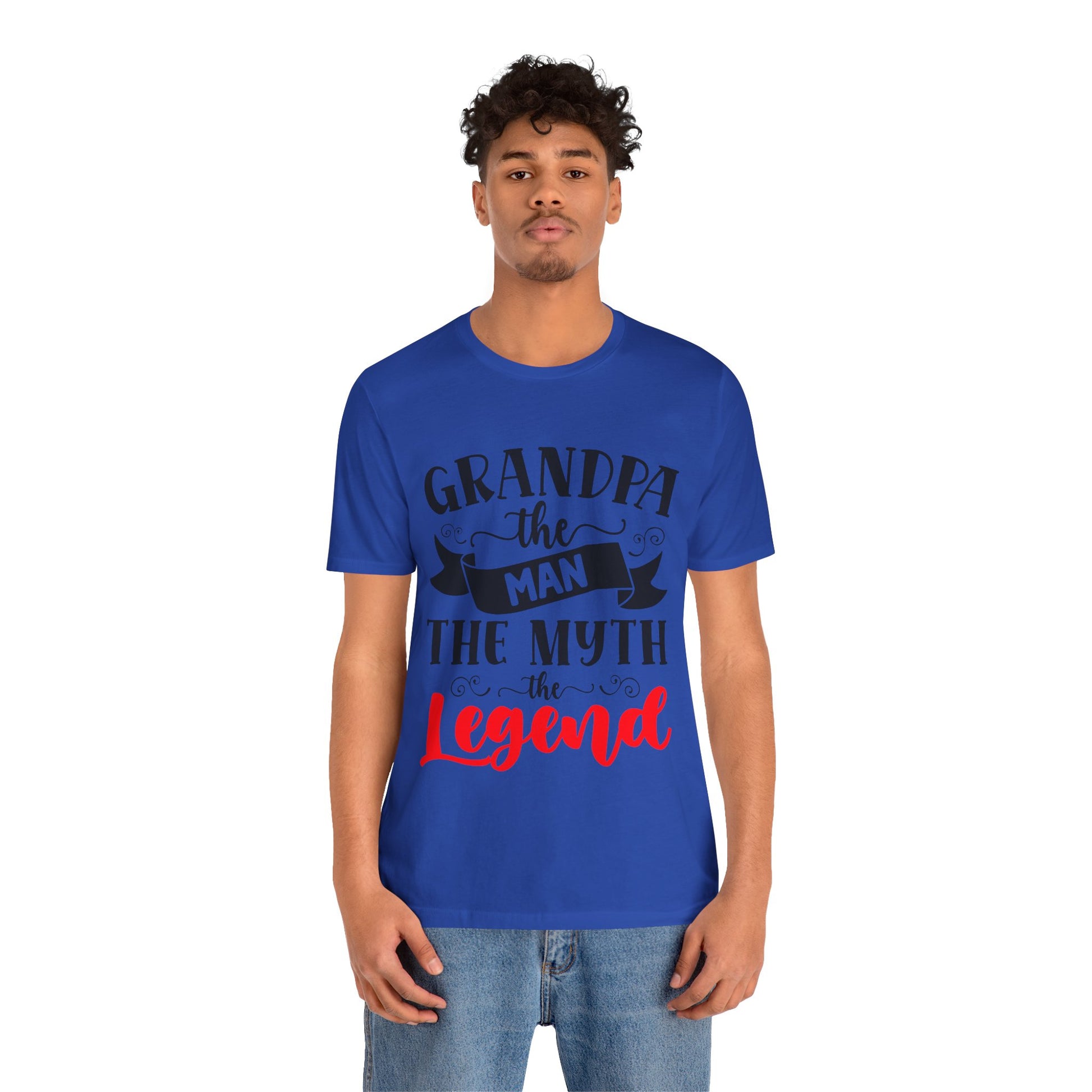 Grandpa The Man The Myth The Legend Tee - Unisex Jersey Short Sleeve T-Shirt for Father's Day & Gifts - Modern District