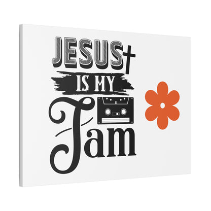 Inspirational Stretched Canvas Art – 'Jesus is My Jam' Decor