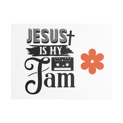 Inspirational Stretched Canvas Art – 'Jesus is My Jam' Decor