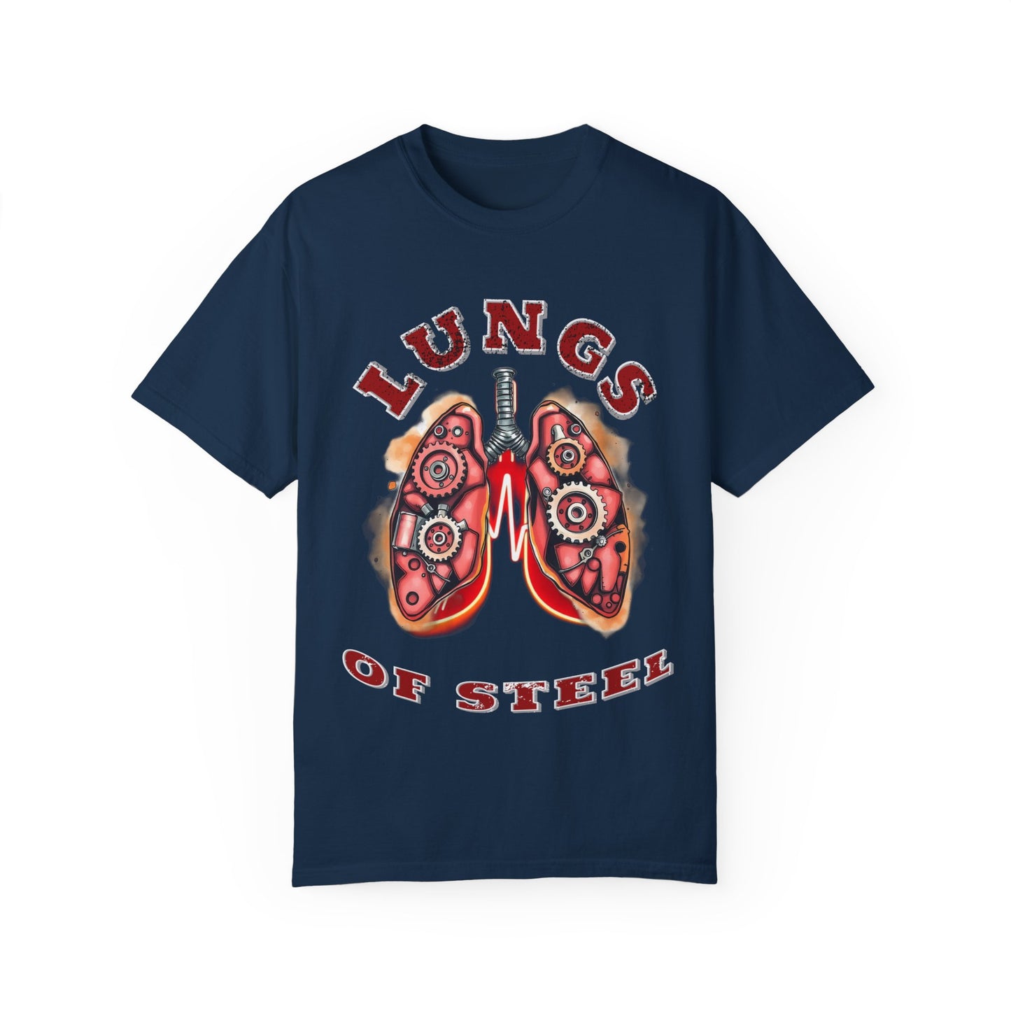 Lungs of Steel Graphic T-Shirt - Unisex Vintage Style Tee for Unique Personalities