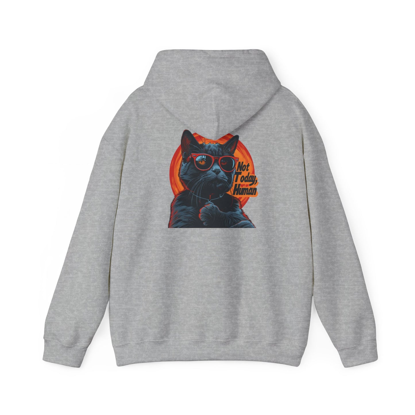 Not Today Human Unisex Hoodie - Funny Cat Design for Chill Days - Modern District