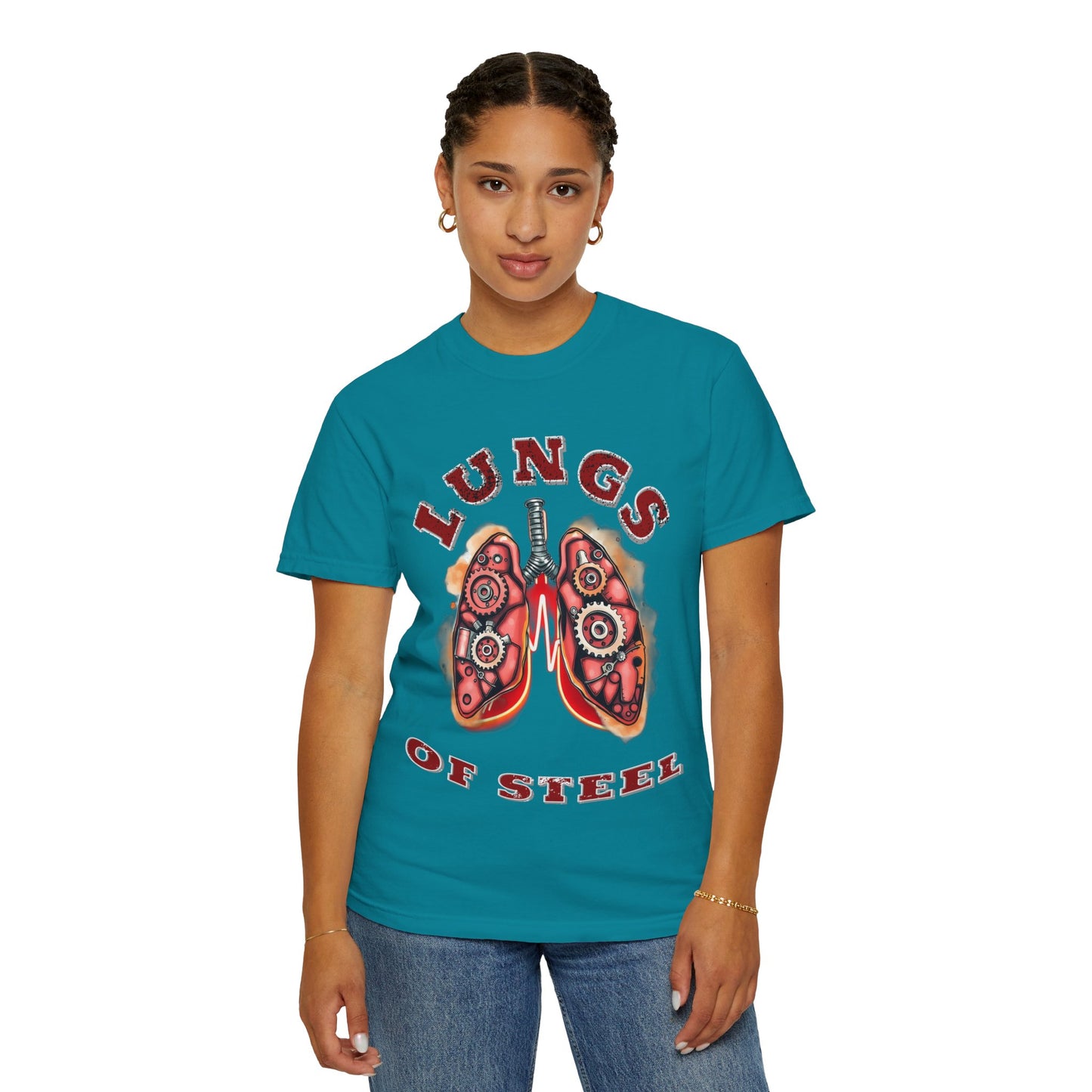 Lungs of Steel Graphic T-Shirt - Unisex Vintage Style Tee for Unique Personalities