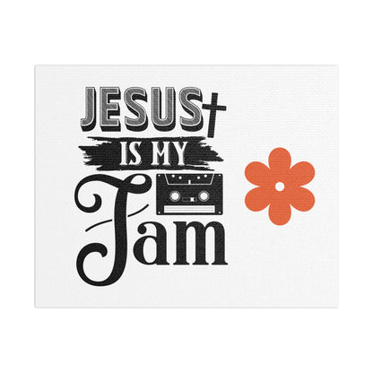 Inspirational Stretched Canvas Art – 'Jesus is My Jam' Decor