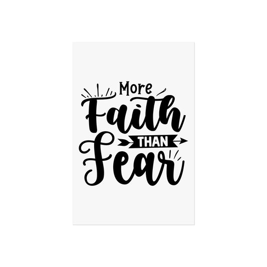 Inspirational Wall Art Poster - 'More Faith Than Fear'