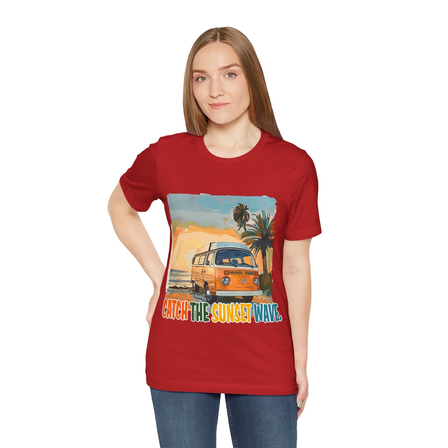 Catch the Sunset Wave Unisex Tee - Vibrant Summer Vibes - Modern District