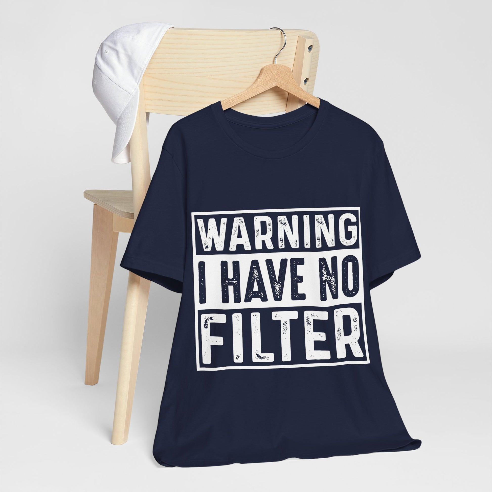 "Warning: I Have No Filter" Unisex Jersey Tee - Fun Statement T-Shirt for Casual Wear - Modern District