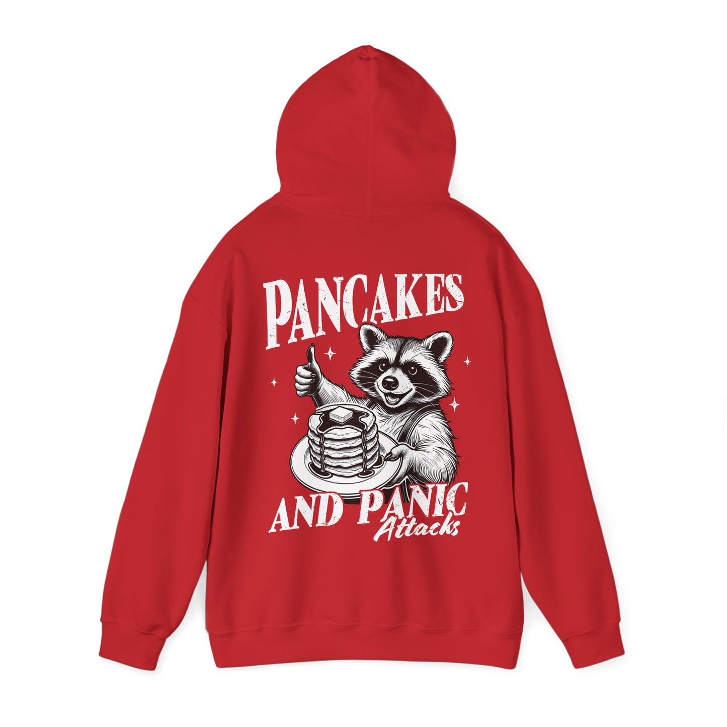 Unisex Heavy Blend™ Hooded Sweatshirt - Overthinker 24/7 & Pancakes and Panic Attacks Design
