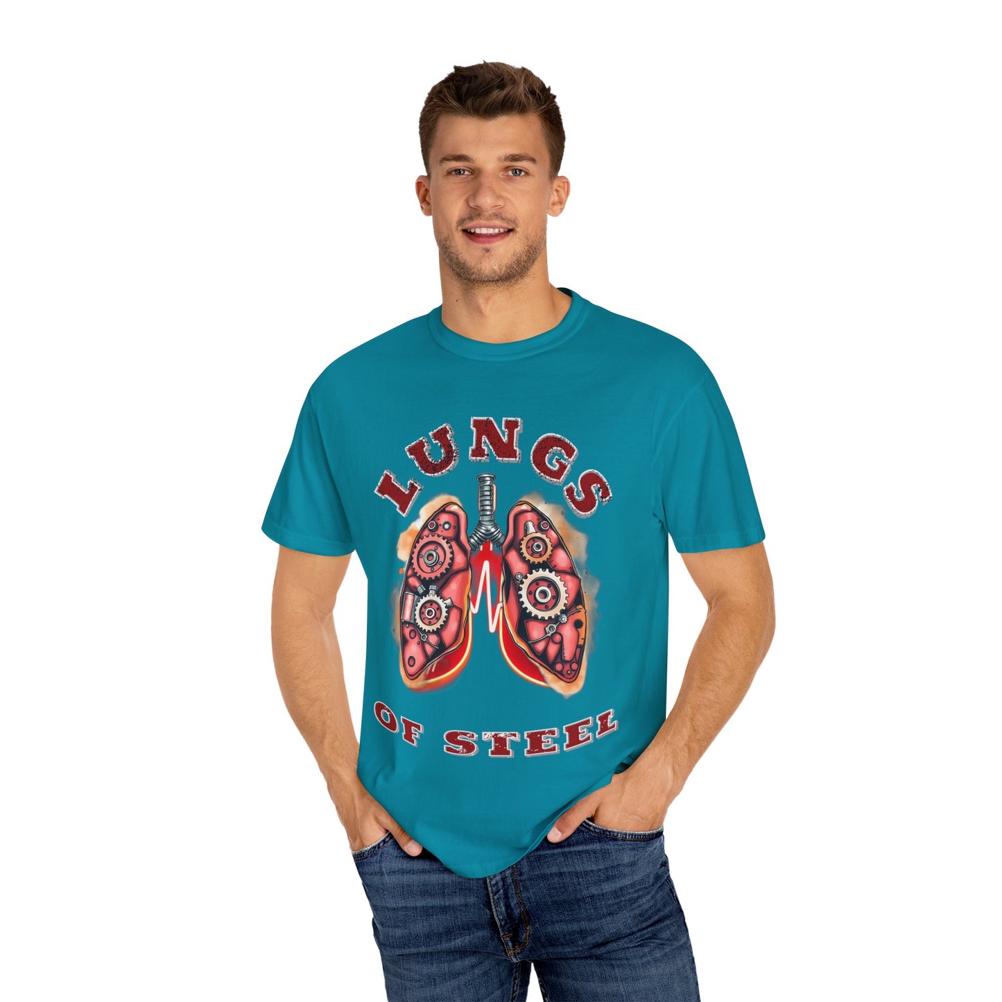 Lungs of Steel Graphic T-Shirt - Unisex Vintage Style Tee for Unique Personalities