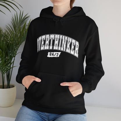 Unisex Heavy Blend™ Hooded Sweatshirt - Overthinker 24/7 & Pancakes and Panic Attacks Design