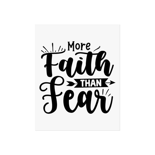 Inspirational Wall Art Poster - 'More Faith Than Fear'