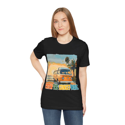 Catch the Sunset Wave Unisex Tee - Vibrant Summer Vibes - Modern District