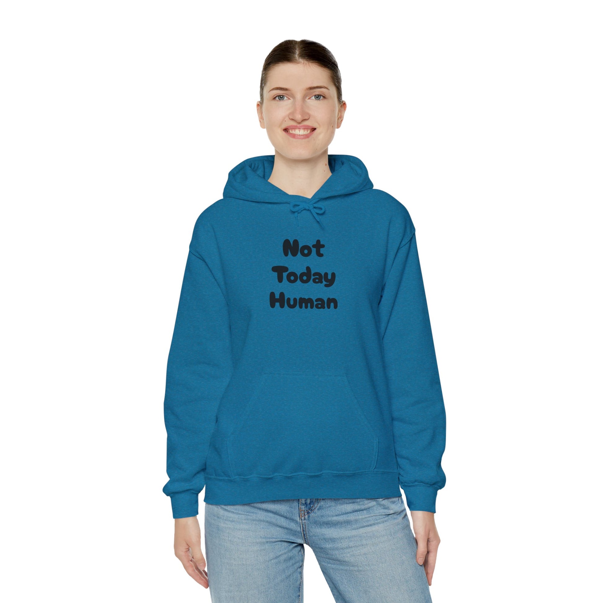 Not Today Human Unisex Hoodie - Funny Cat Design for Chill Days - Modern District