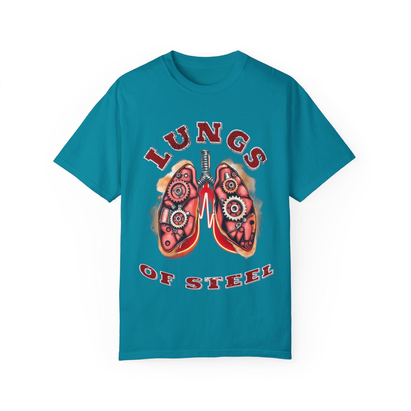 Lungs of Steel Graphic T-Shirt - Unisex Vintage Style Tee for Unique Personalities