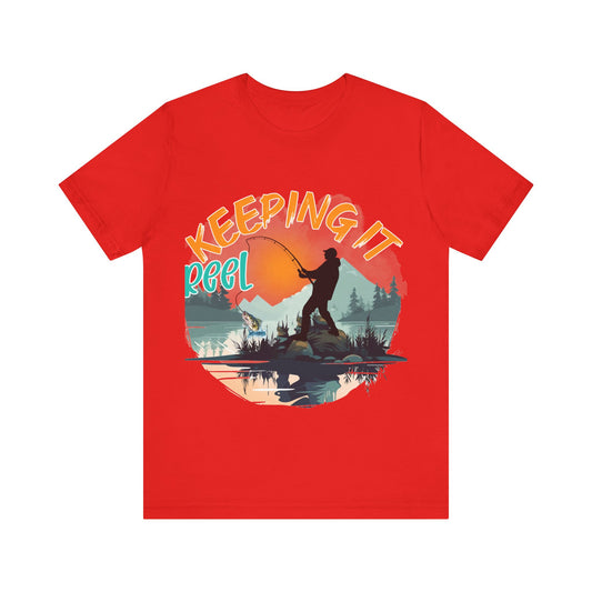 Fishing Adventure Tee – Keeping It Reel, Unisex Shirt for Outdoor Enthusiasts, Perfect Gift for Fishermen, Casual Wear, Nature Lover's Gift