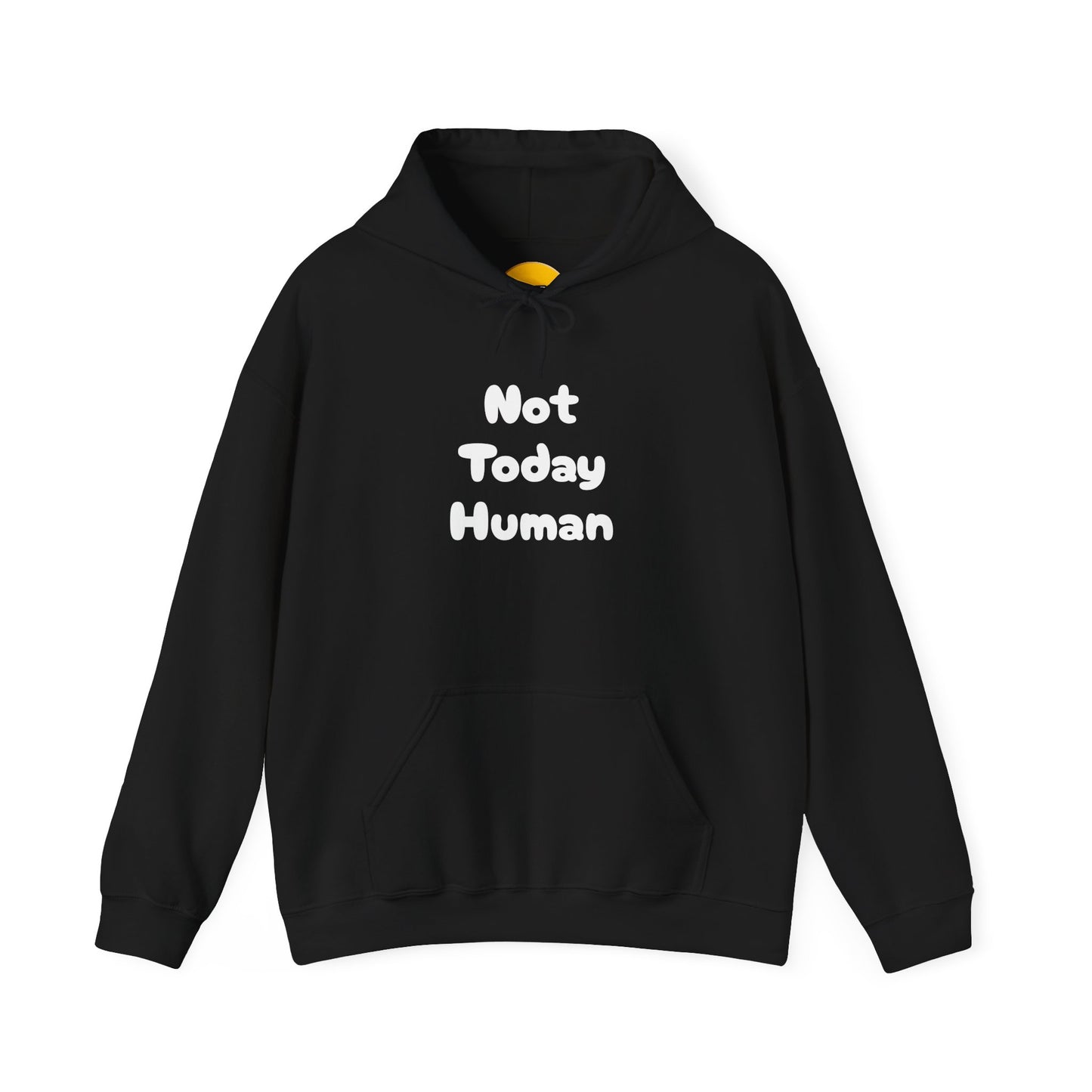 Not Today Human Unisex Hoodie - Funny Cat Design for Chill Days