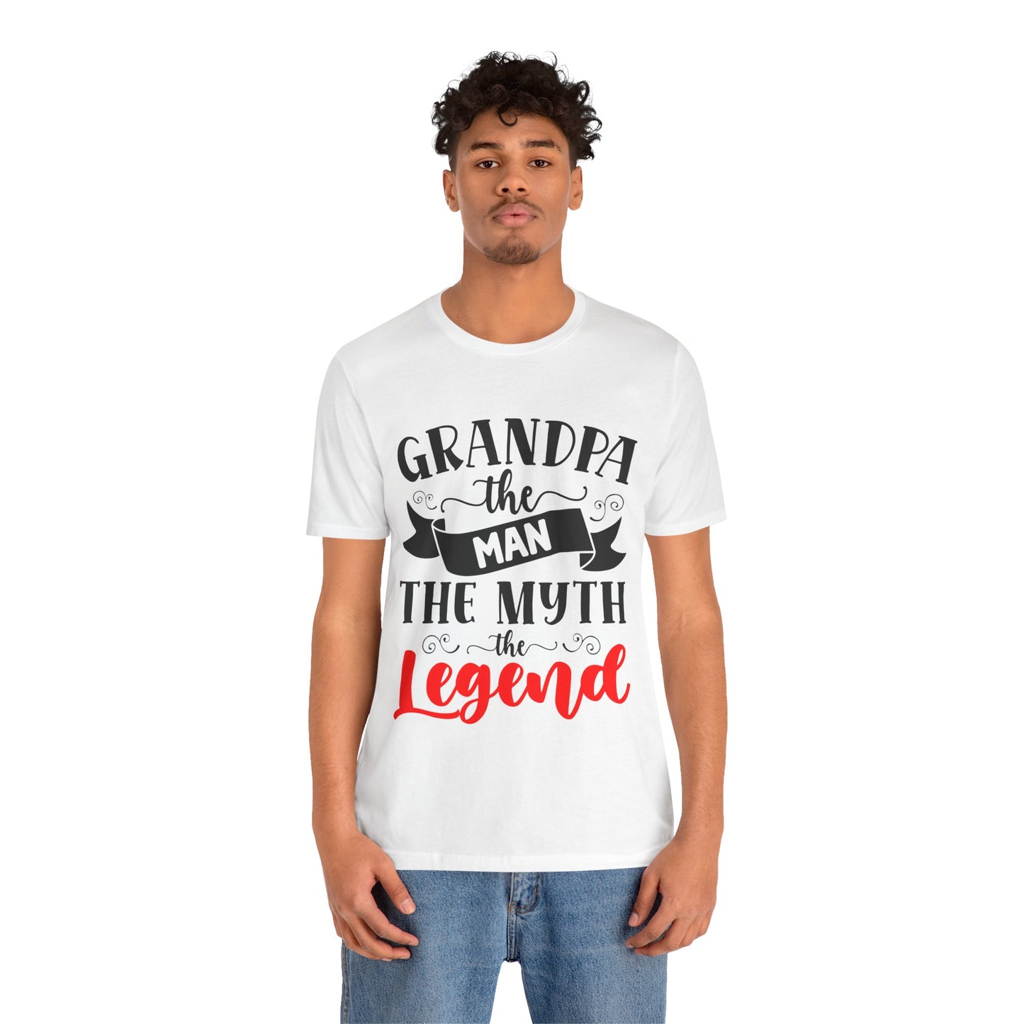 Grandpa The Man The Myth The Legend Tee - Unisex Jersey Short Sleeve T-Shirt for Father's Day & Gifts - Modern District
