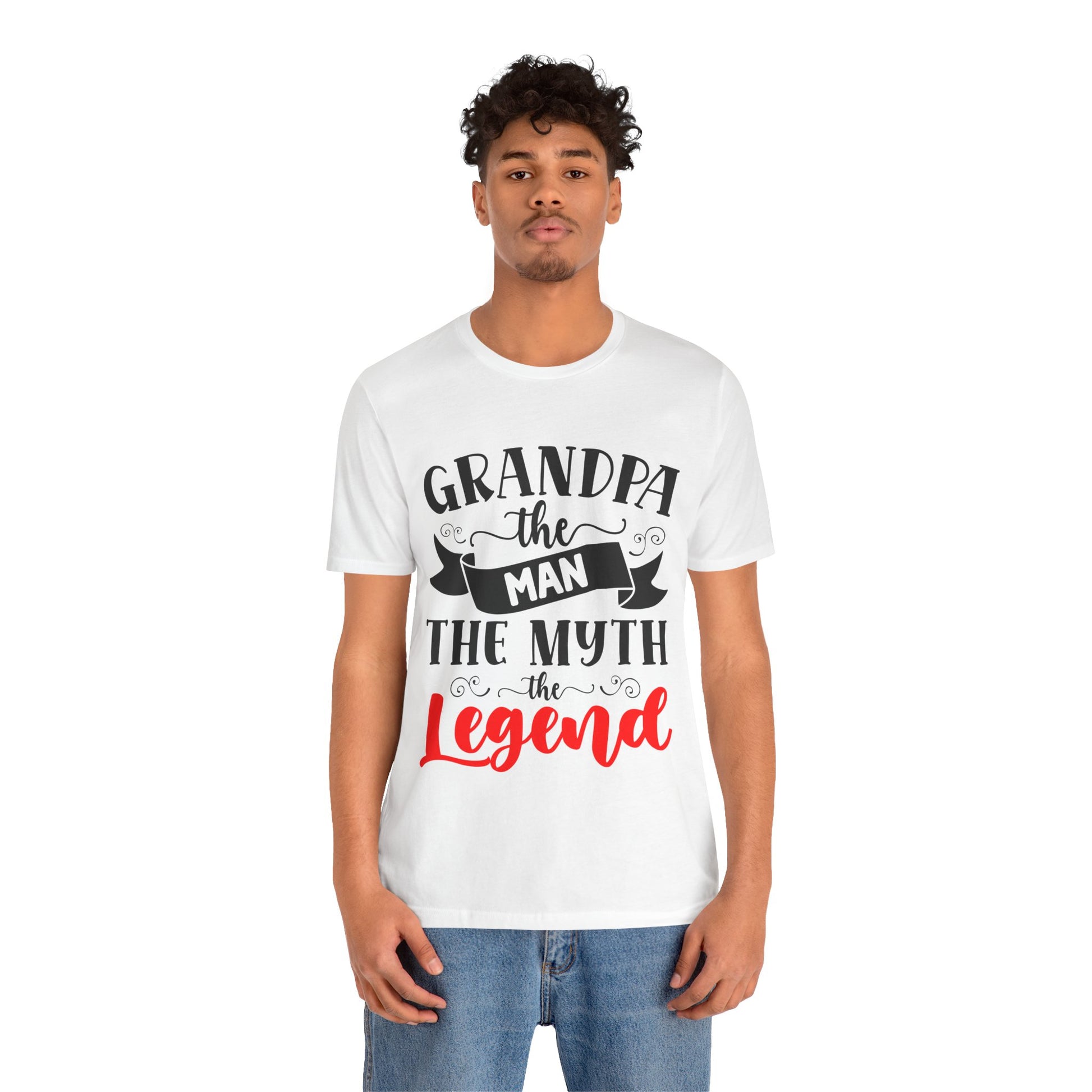 Grandpa The Man The Myth The Legend Tee - Unisex Jersey Short Sleeve T-Shirt for Father's Day & Gifts - Modern District