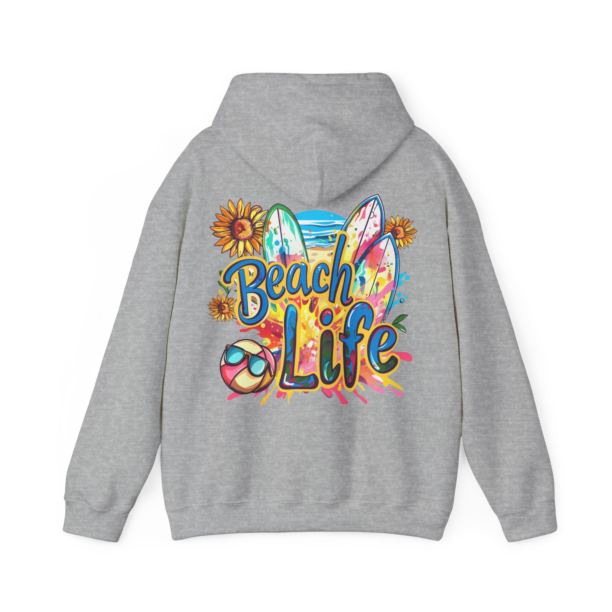 Beach Life Hooded Sweatshirt with NOPE Design - Perfect for Summer Vibes - Modern District