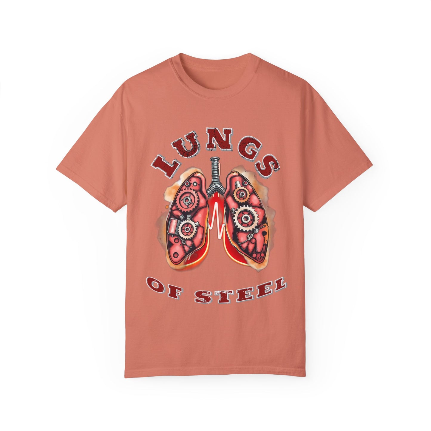 Lungs of Steel Graphic T-Shirt - Unisex Vintage Style Tee for Unique Personalities