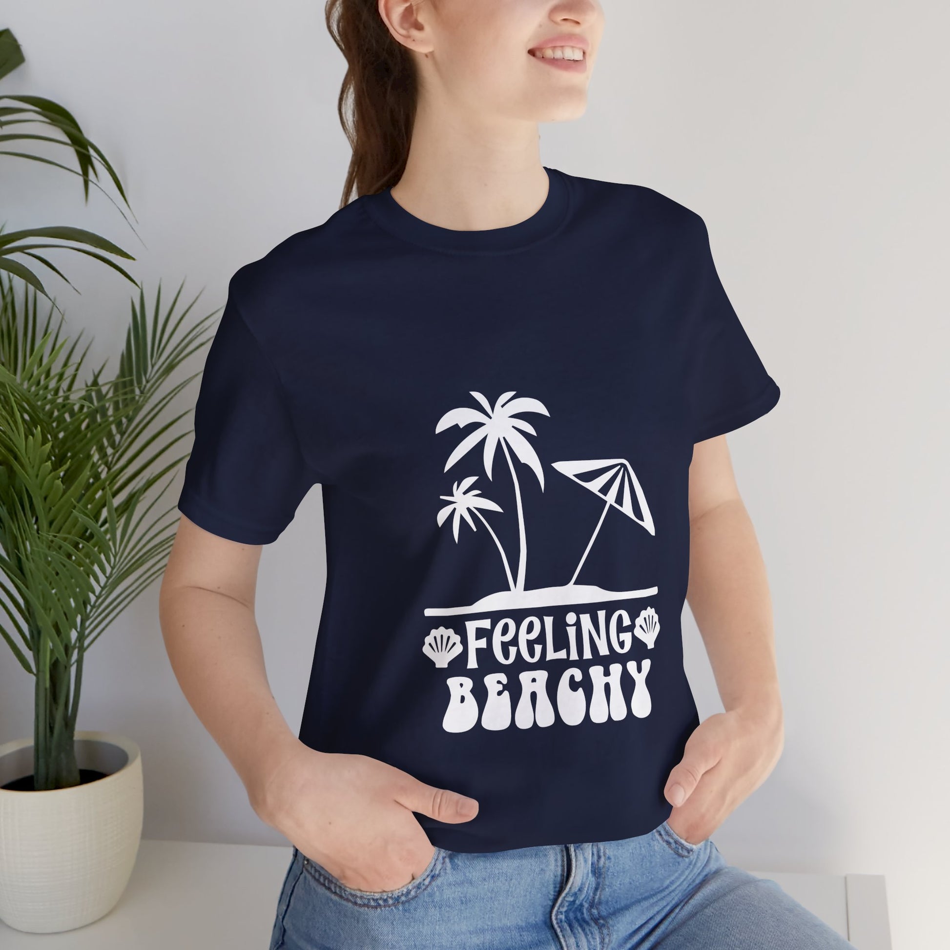 Feeling Beachy Unisex Jersey Short Sleeve Tee - Summer Vibes T-Shirt - Modern District
