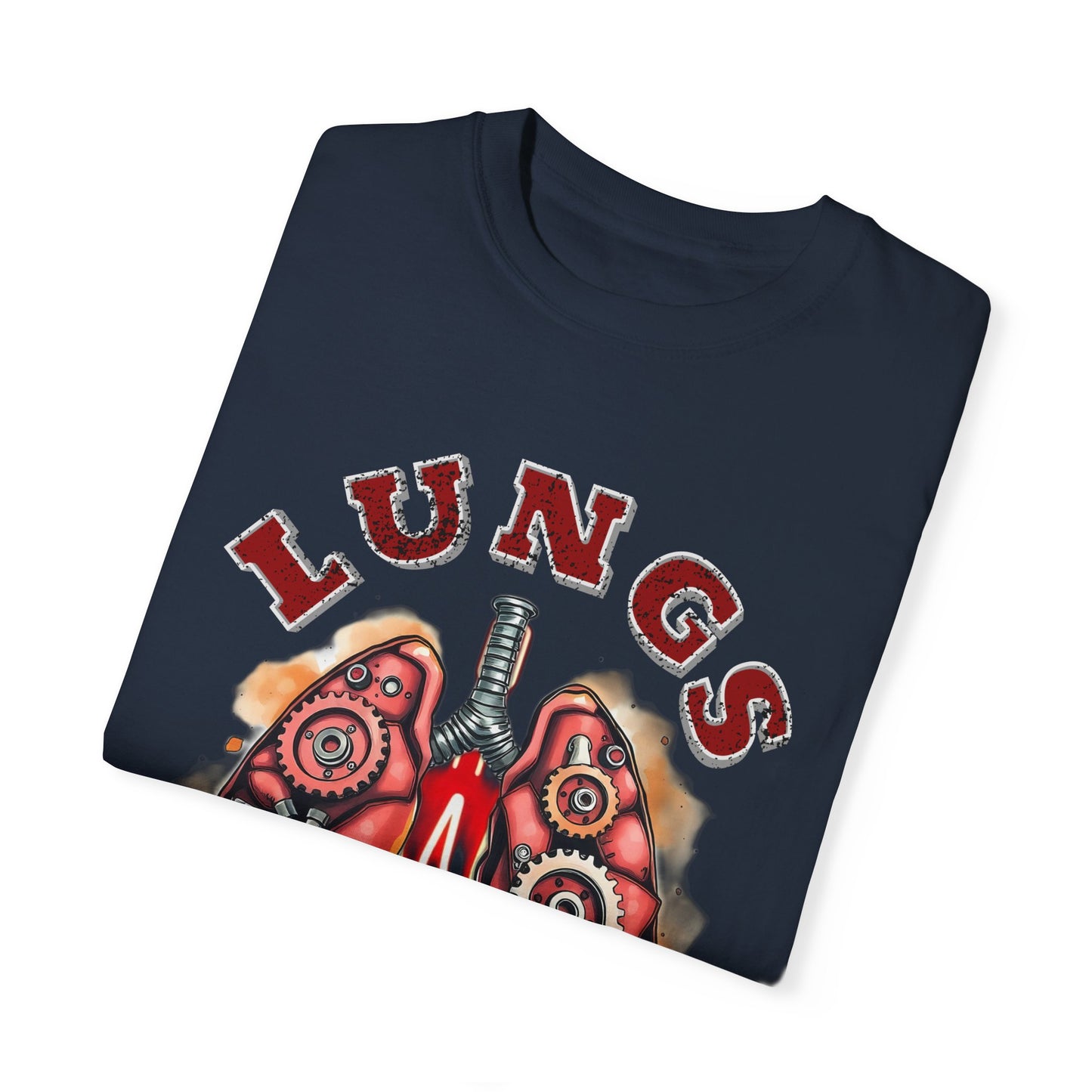 Lungs of Steel Graphic T-Shirt - Unisex Vintage Style Tee for Unique Personalities