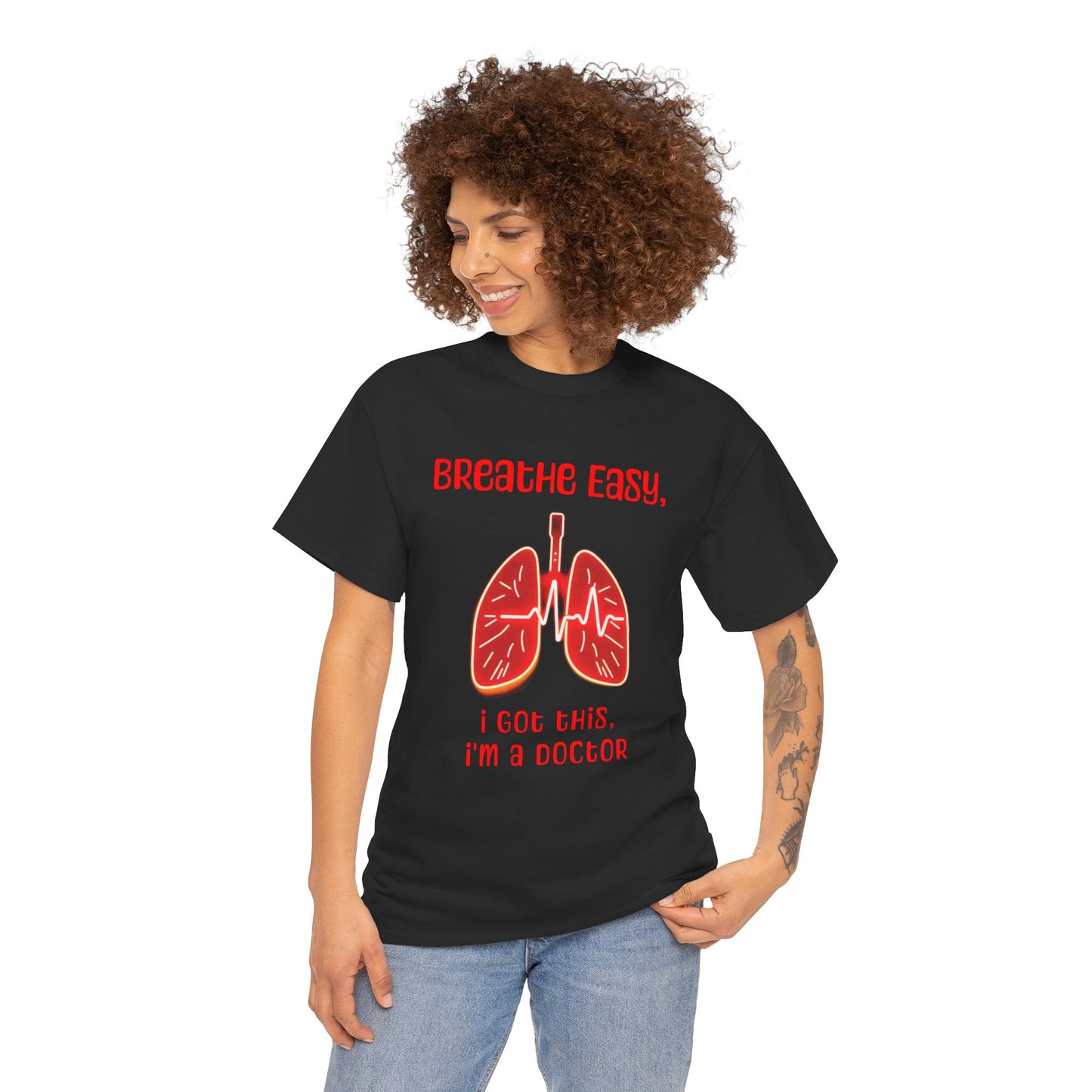 Doctor Inspired Unisex Heavy Cotton Tee - "Breathe Easy, I Got This"