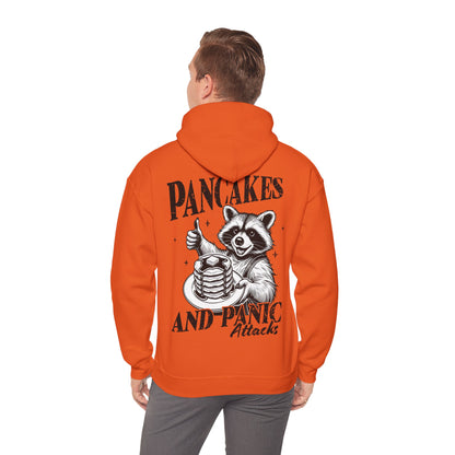 Unisex Heavy Blend™ Hooded Sweatshirt - Overthinker 24/7 & Pancakes and Panic Attacks Design