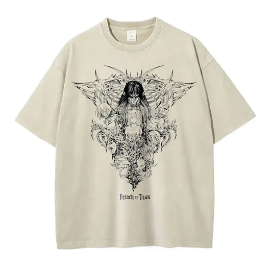 Stylish T-shirt Design "Attack On Titan" Manga - Modern District